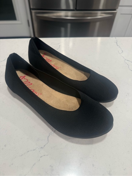 Skechers Shoes - Jellypop Black Knit Memory Foam Round Toe Slip-On Ballet Flats Women's 8